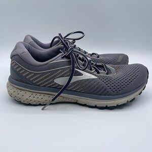 Brooks Womens Ghost 12 1203051B086 Gray Purple Running Shoes Sneakers Size 10.5B